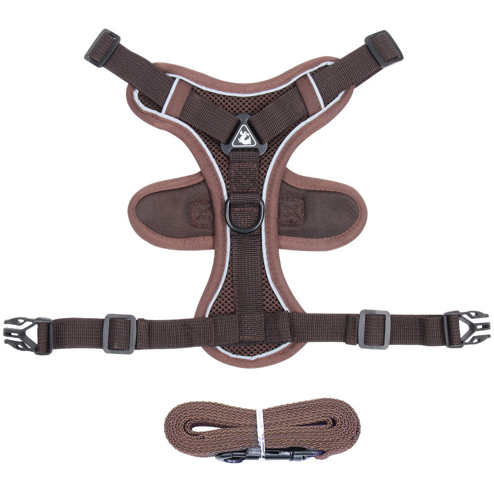 Adjustable Pet Harness Vest With Leash For Daily Outdoor Walking