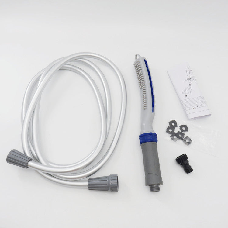 Pet Bath Brush With Shower Water Hose Attachment