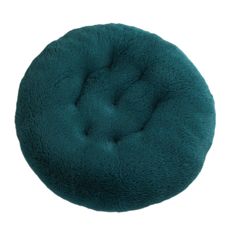 Round Pet Mat Bed Plush Warm Sleep