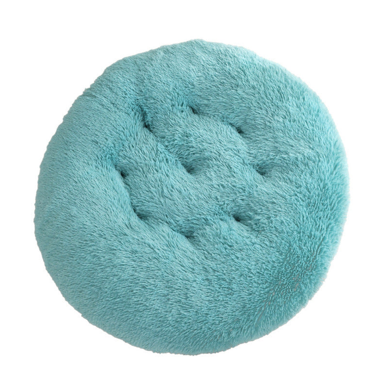 Round Pet Mat Bed Plush Warm Sleep