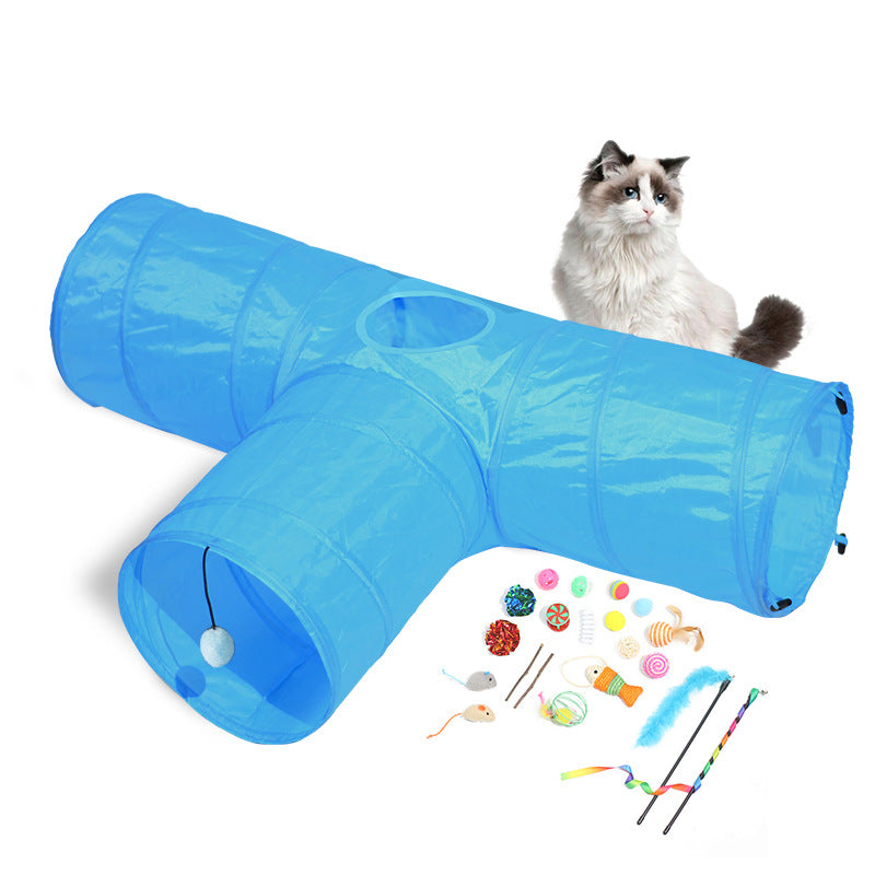 Foldable Tunnel Climbing Path Interactive Pet Toy