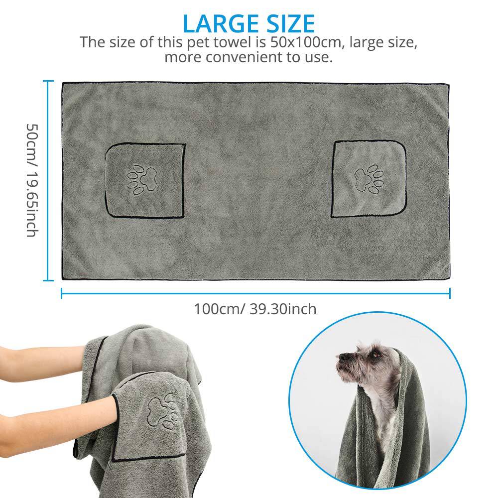 Super Absorbent Pet Bathrobe And Bath Towel