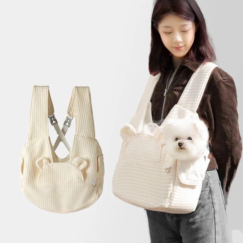 Breathable Cross Design Pet Carrier Backpack For Outdoor Travel
