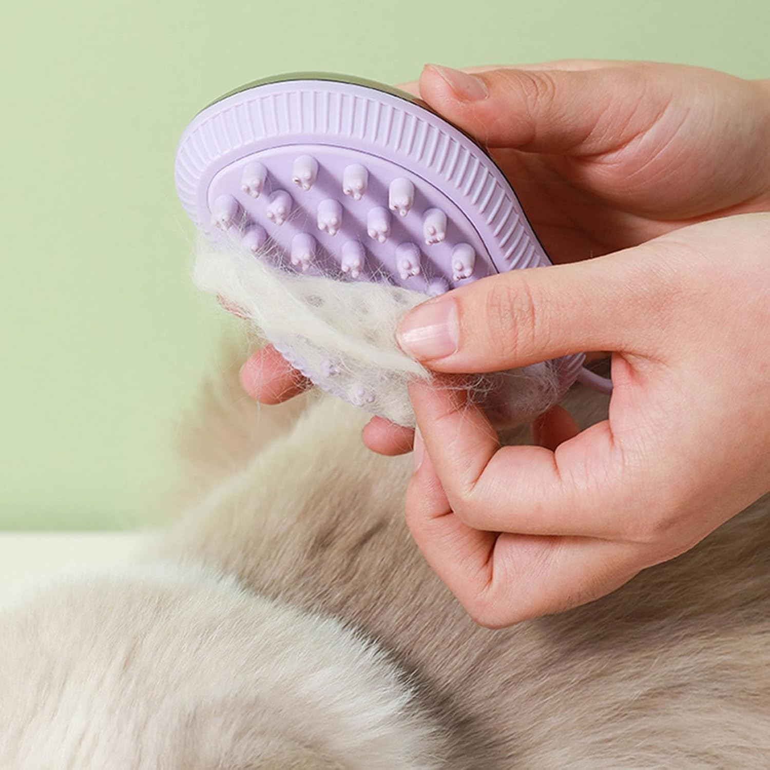 Silicone Pet Bath Brush With Soap Dispenser Grooming Brush
