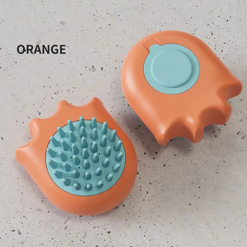 Pet Bath Massage Comb With Shampoo Dispenser Brush