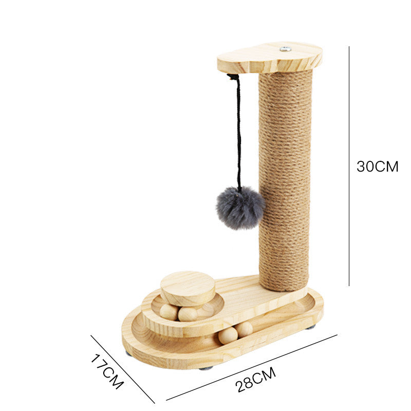 Solid Wood Turntable Bite Resistant Interactive Pet Toy