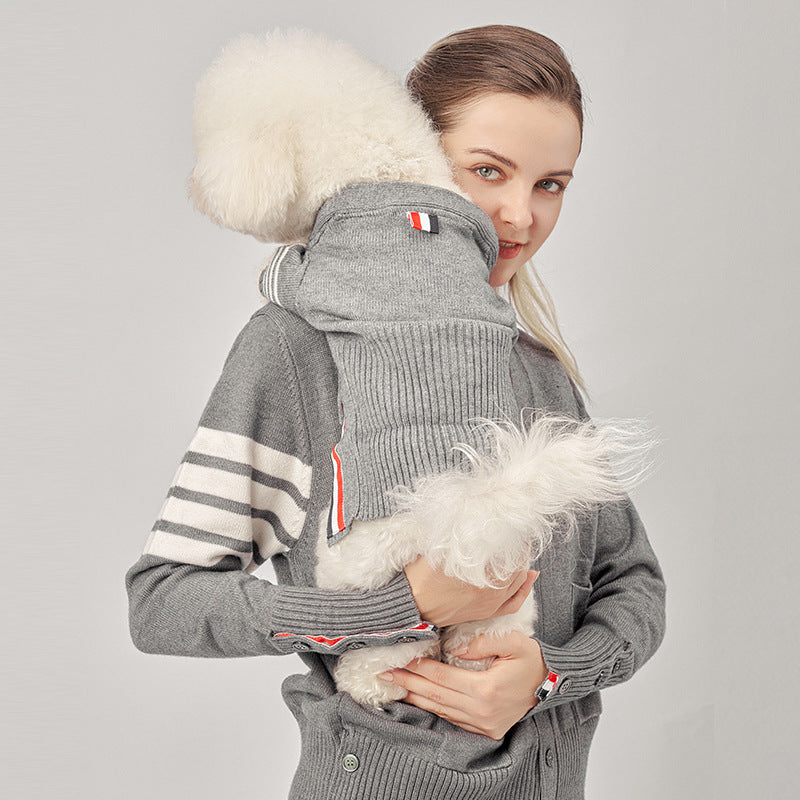 Warm Knitted Pet Sweater Cozy Apparel Clothing
