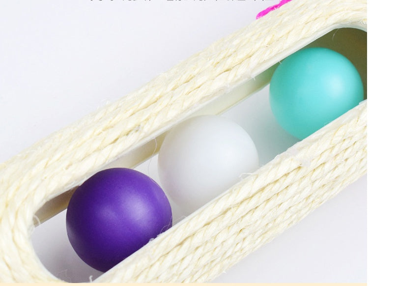 Triple Sisal Drum Interactive Pet Toy