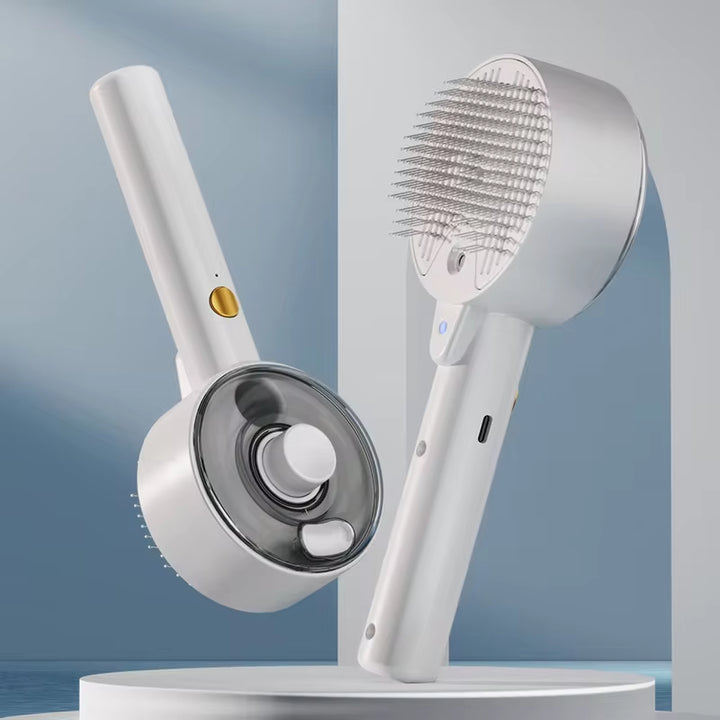 3 In 1 Electric Pet Steam Grooming Brush Massage Spray Tool