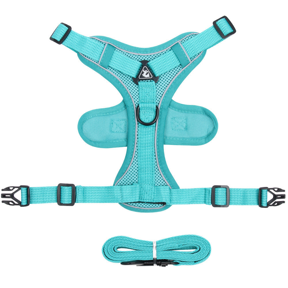 Adjustable Pet Harness Vest With Leash For Daily Outdoor Walking