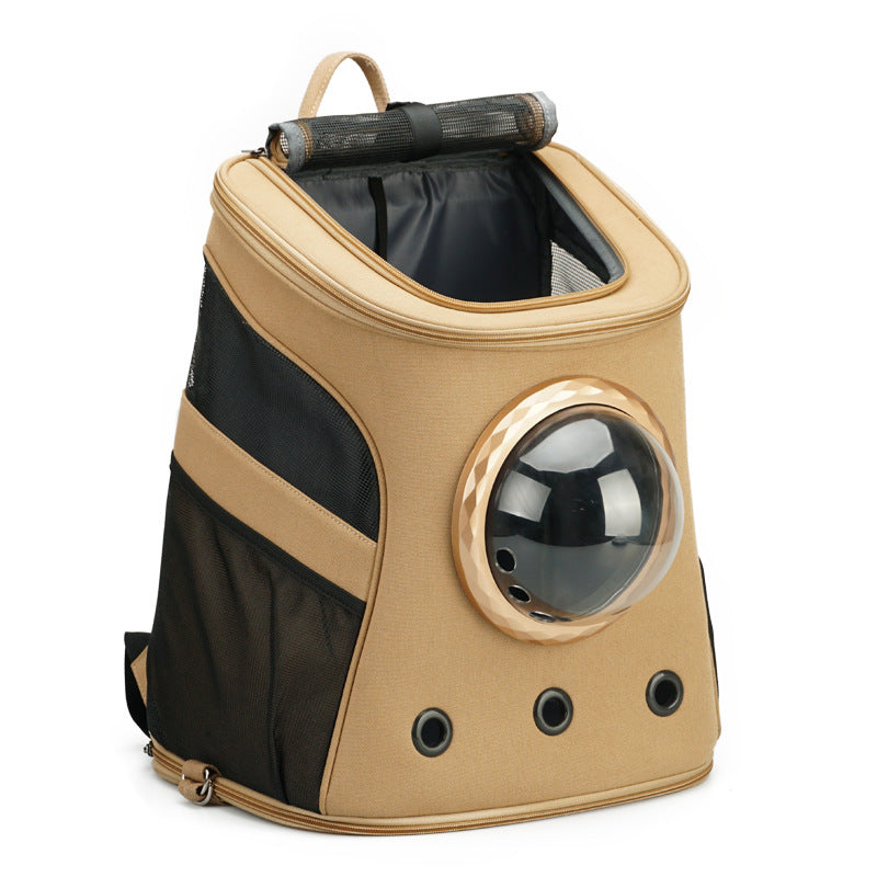 Portable Backpack Style Pet Carrier For Medium Sized Pets