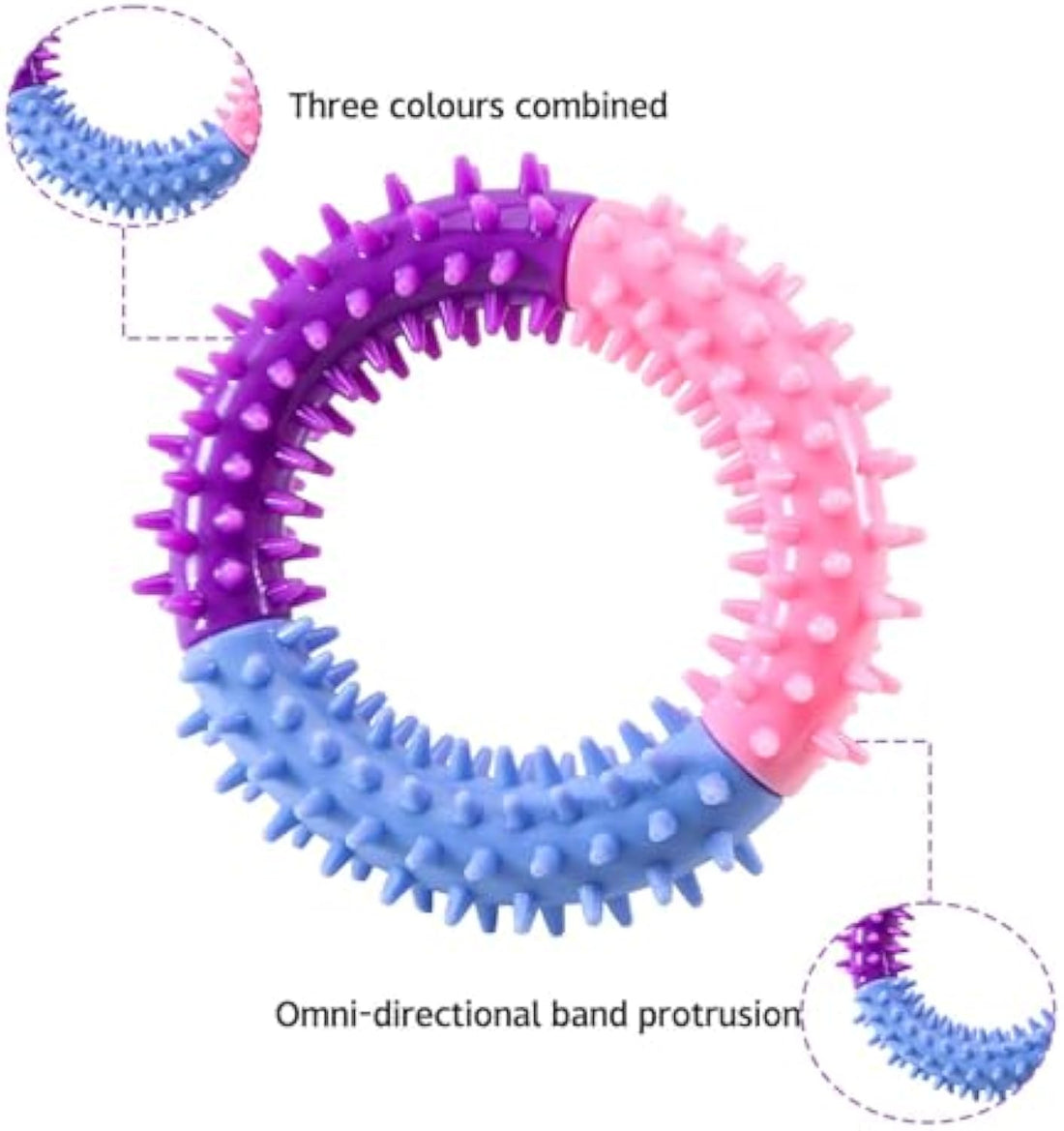 Chew Ring Rubber Teething Pet Toy Interactive Use