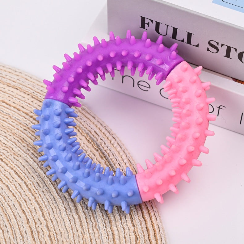 Chew Ring Rubber Teething Pet Toy Interactive Use