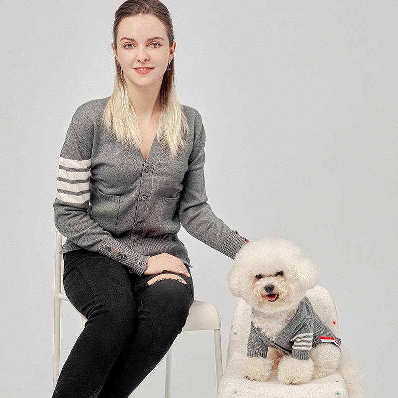 Warm Knitted Pet Sweater Cozy Apparel Clothing
