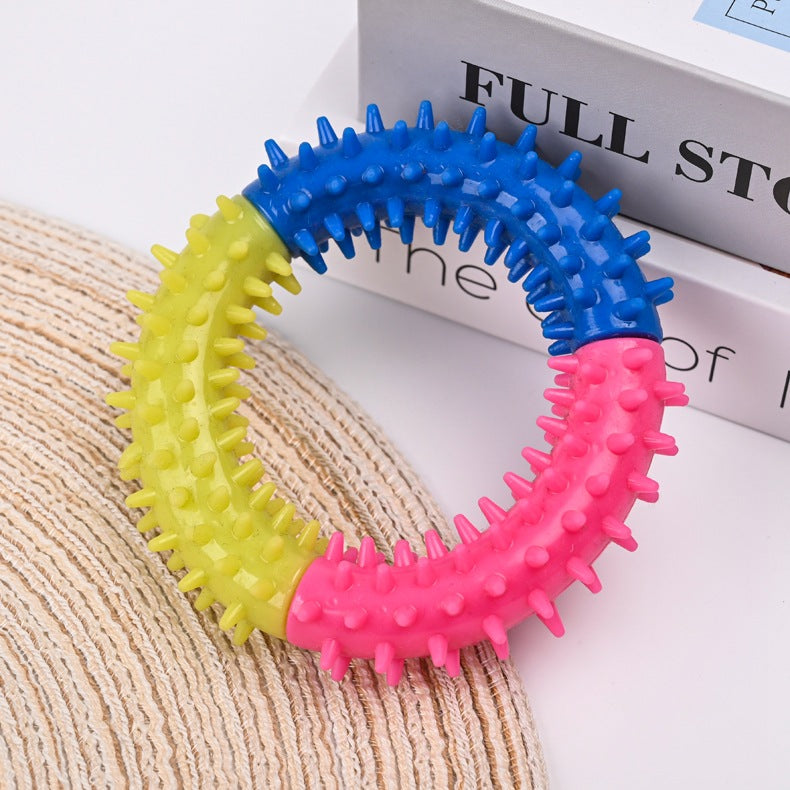 Chew Ring Rubber Teething Pet Toy Interactive Use