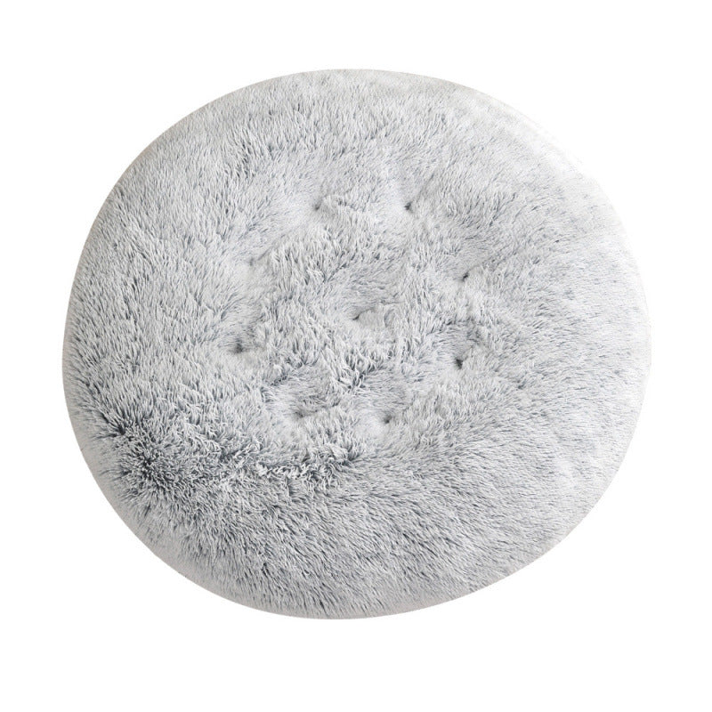Round Pet Mat Bed Plush Warm Sleep
