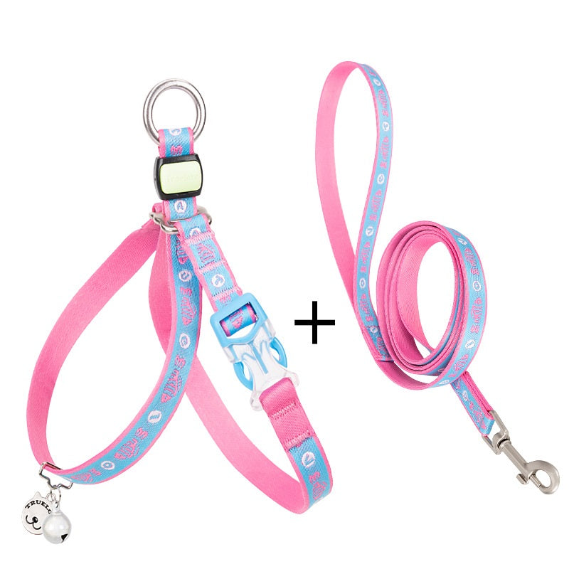 Bell Pet Harness Vest And Leash Set For Daily Walking