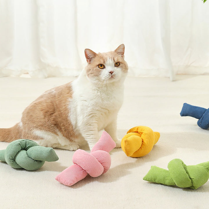 Natural Cotton Knot Chew Tug Interactive Pet Rope Toy