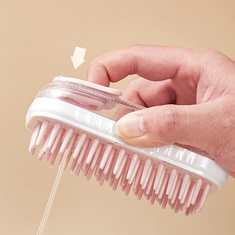 Silicone Pet Bath Massage Brush For Foam Cleaning