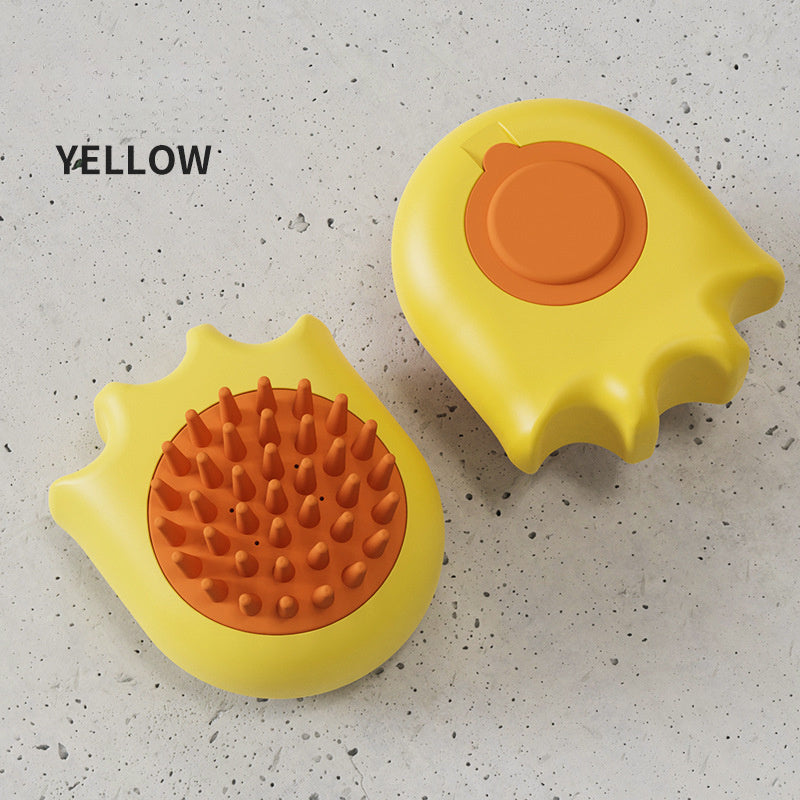Pet Bath Massage Comb With Shampoo Dispenser Brush
