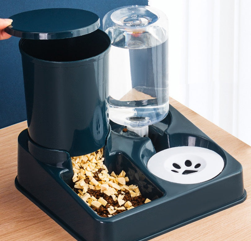 Automatic Pet Feeding Bowl And Water Dispenser Combined Device