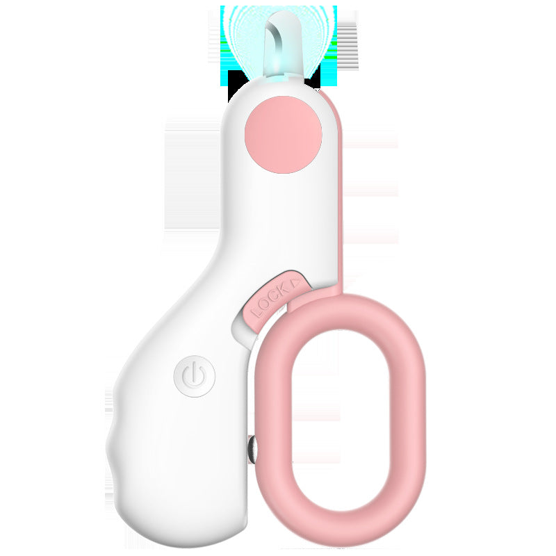 LED Illuminated Mini ABS Pet Nail Trimmer Grooming Tool