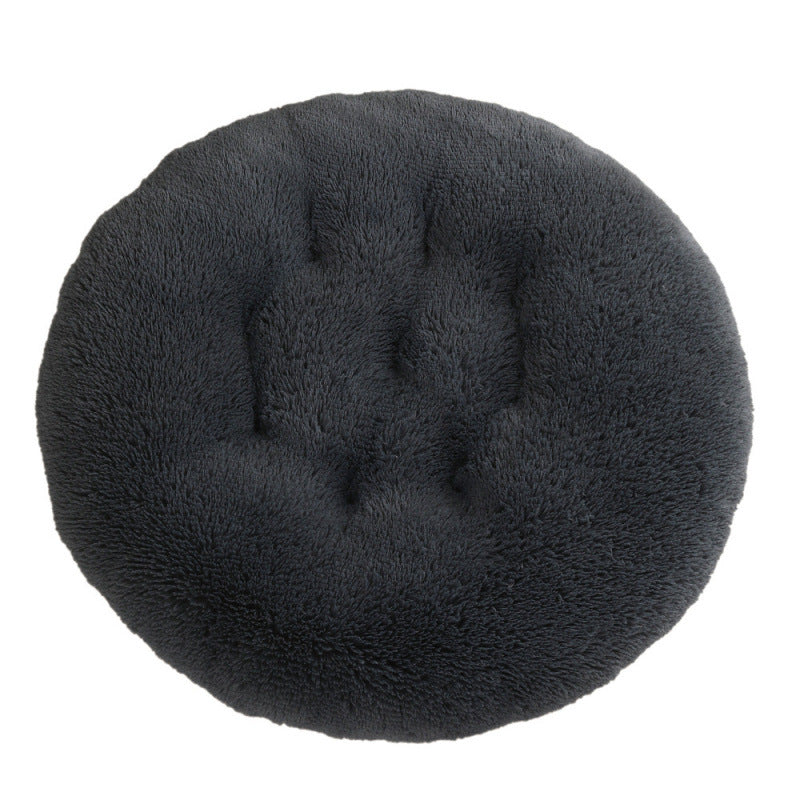 Round Pet Mat Bed Plush Warm Sleep