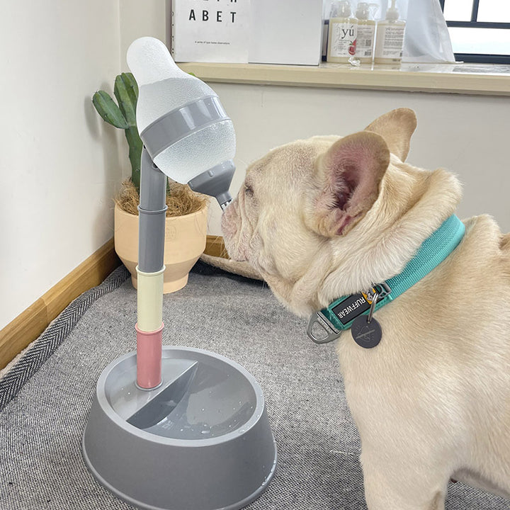 Automatic Pet Water Dispenser Stand Feeder Bowl Adjusting Height Water