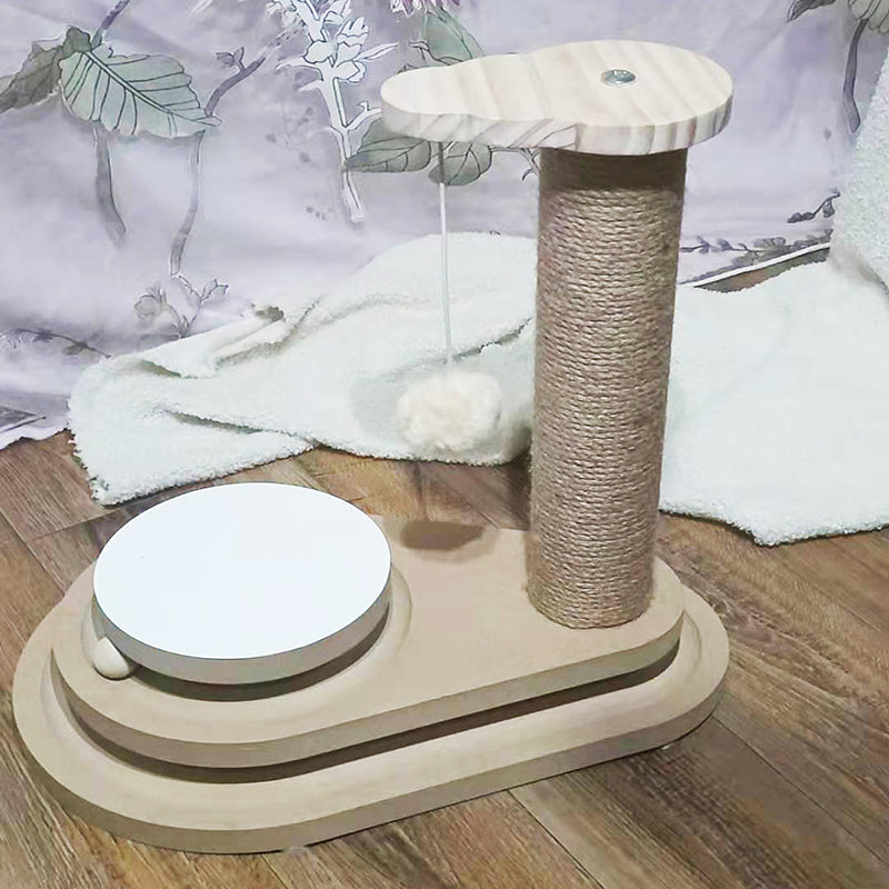 Solid Wood Turntable Bite Resistant Interactive Pet Toy