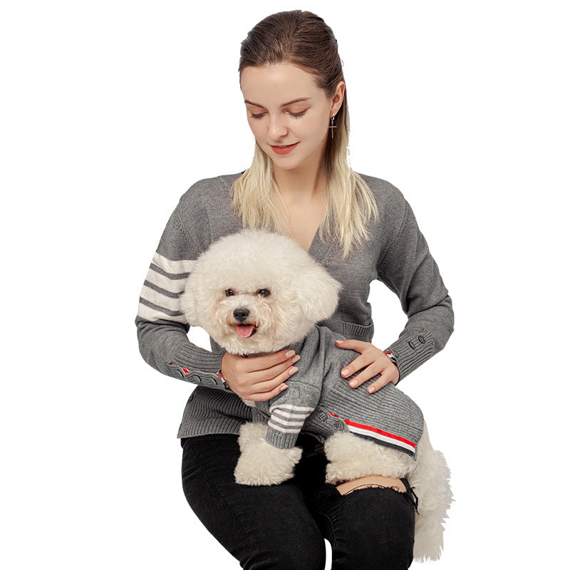 Warm Knitted Pet Sweater Cozy Apparel Clothing