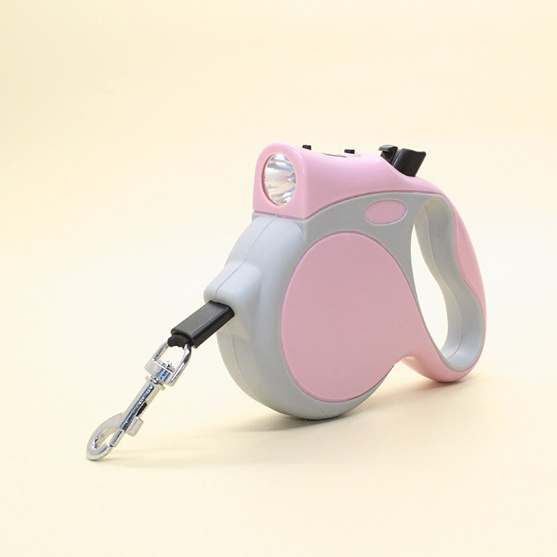 Retractable Lighted Adjustable Pet Rope Leash For Night Walking