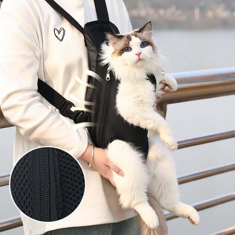 Breathable Adjustable Pet Carrier Backpack For Outdoor Travel
