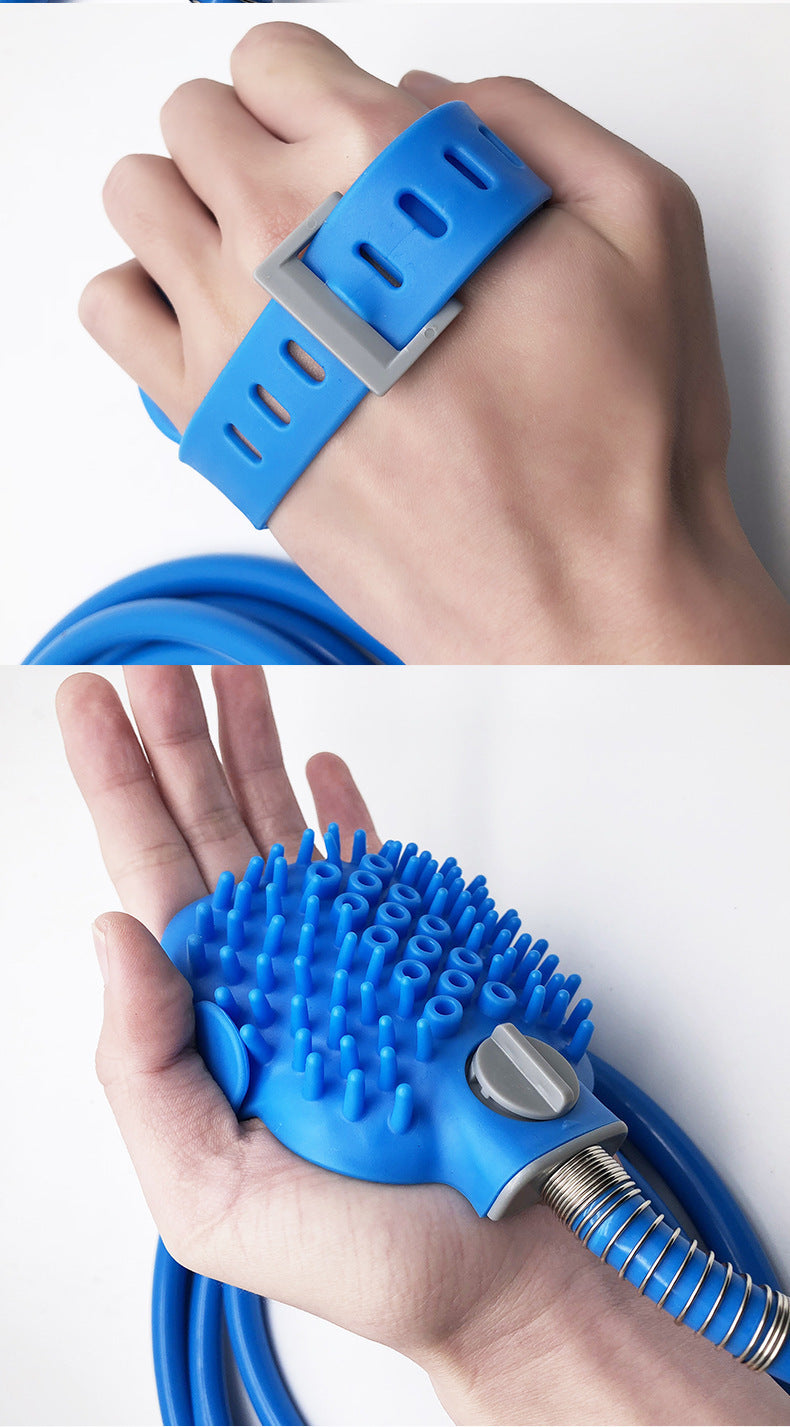 Pet Bathing Gloves With Silicone Nozzle Massage Brush