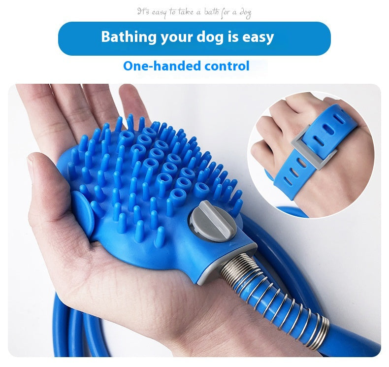 Pet Bathing Gloves With Silicone Nozzle Massage Brush