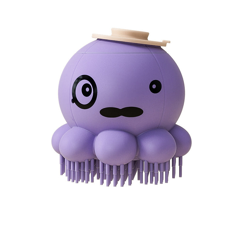 Silicone Pet Bath Massage Comb With Body Wash Dispenser