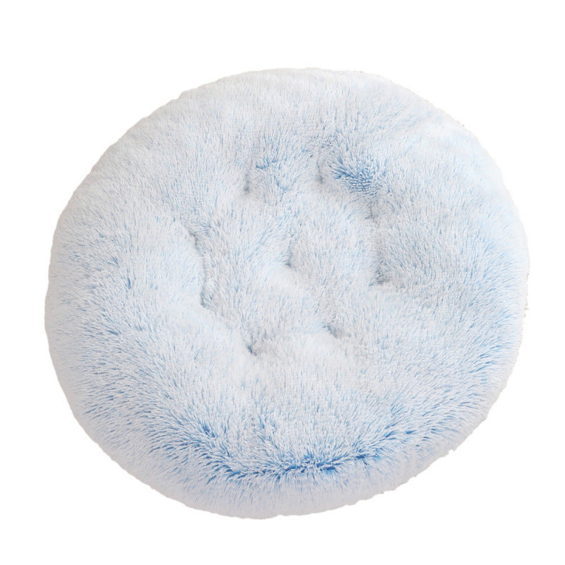 Round Pet Mat Bed Plush Warm Sleep