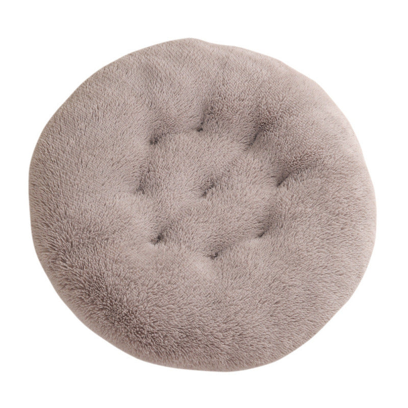 Round Pet Mat Bed Plush Warm Sleep