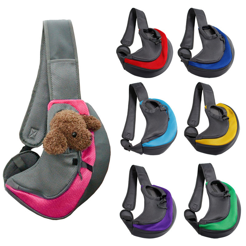 Portable Mesh Oxford Pet Carrier Shoulder Sling Travel Bag