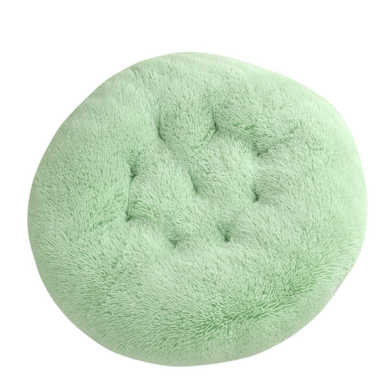 Round Pet Mat Bed Plush Warm Sleep