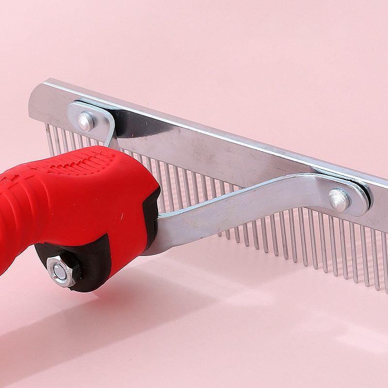 Extra Large Pet Rake Grooming Comb For Deshedding And Detangling