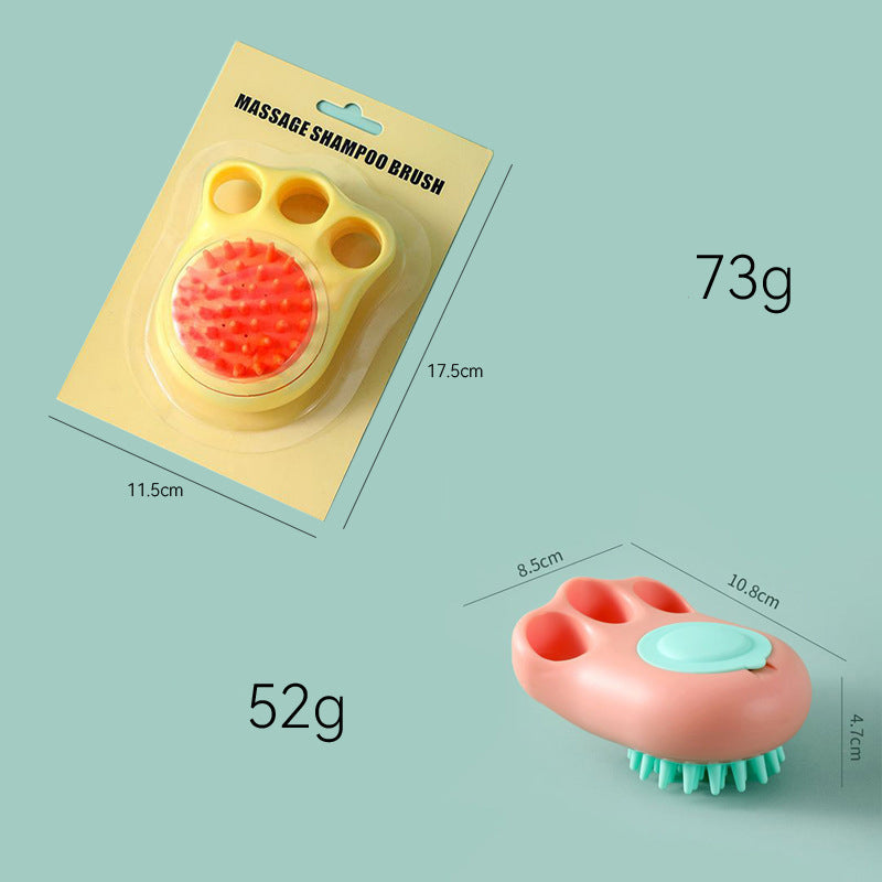 Claw Bath Massage Grooming Cleaning Pet Brush