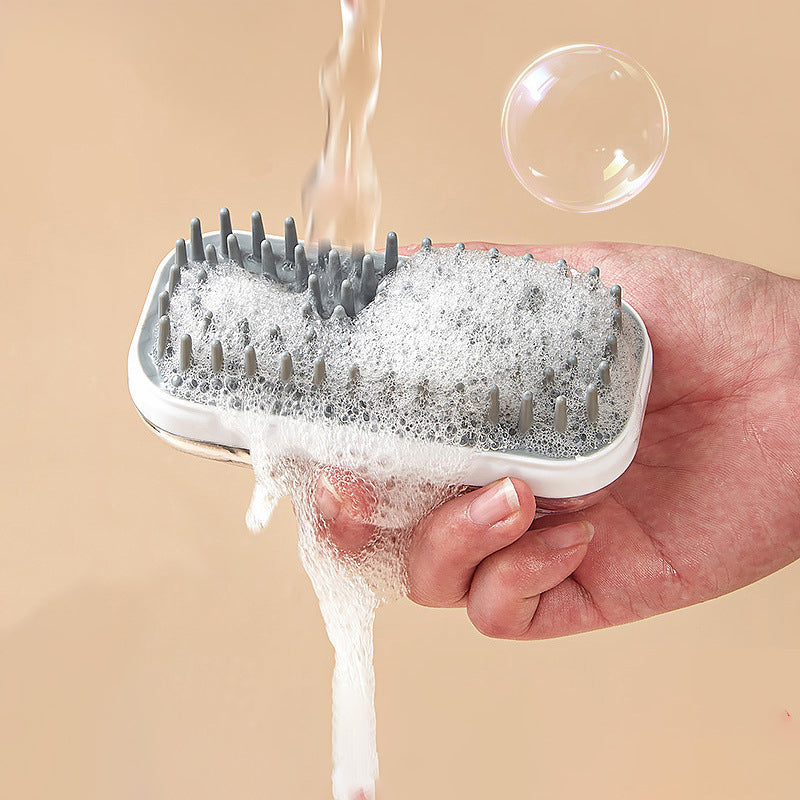 Silicone Pet Bath Massage Brush For Foam Cleaning