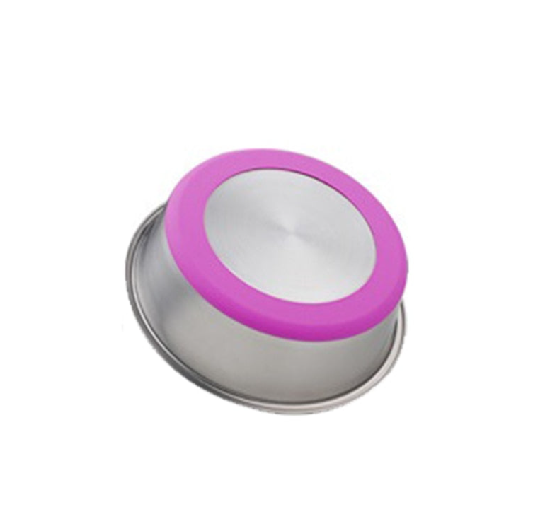 Silicone And Stainless Steel Pet Feeding Bowl For Food And Water