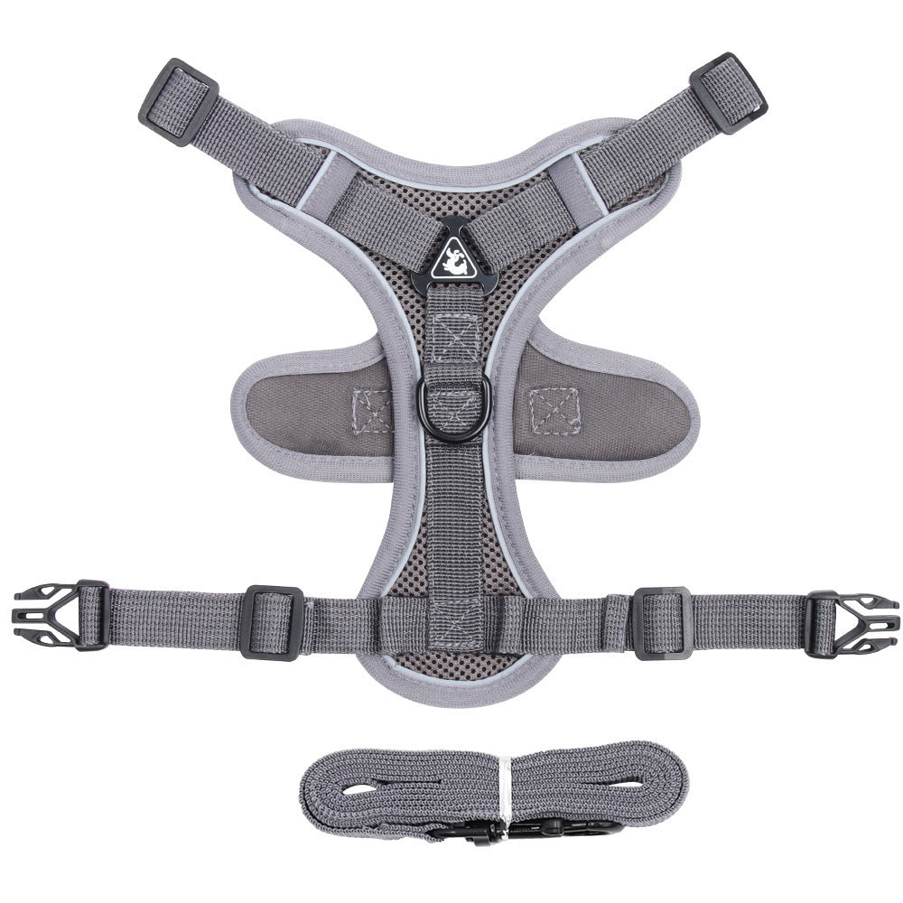 Adjustable Pet Harness Vest With Leash For Daily Outdoor Walking
