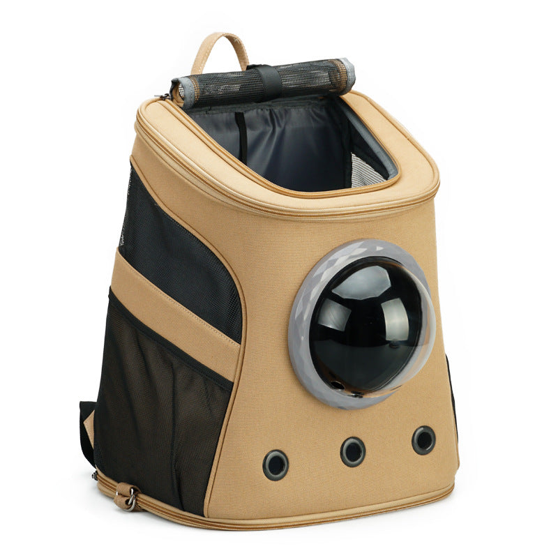 Portable Backpack Style Pet Carrier For Medium Sized Pets