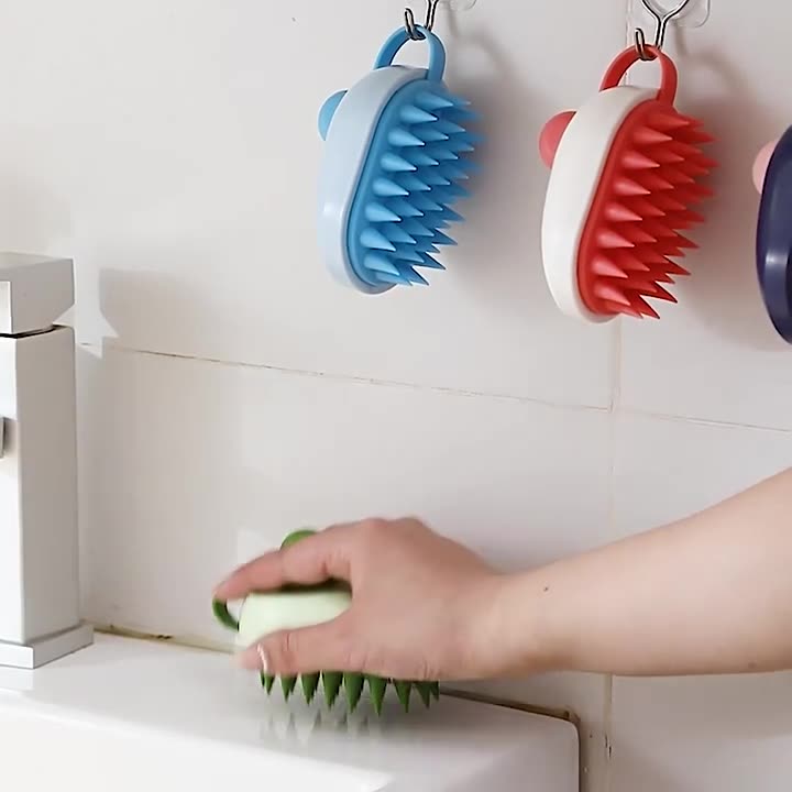 Soft Gel Shampoo Massage Bath Cleaning Pet Brush