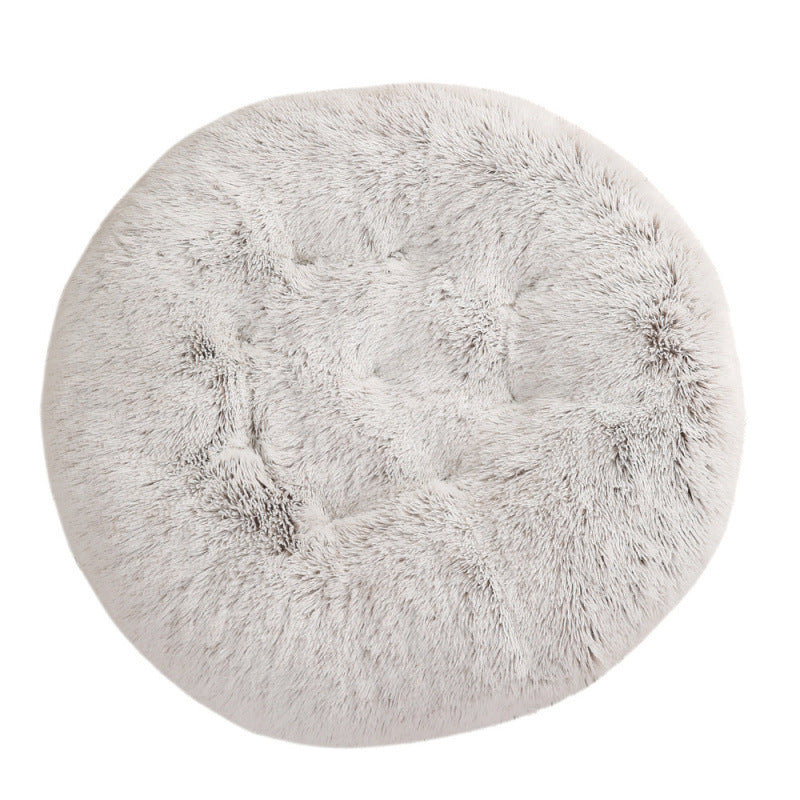 Round Pet Mat Bed Plush Warm Sleep