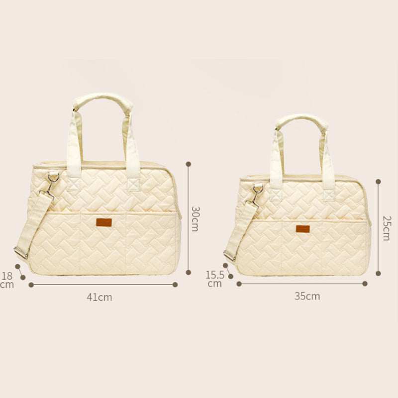 Portable Breathable Pet Carrier Handbag With Cushion And Pockets