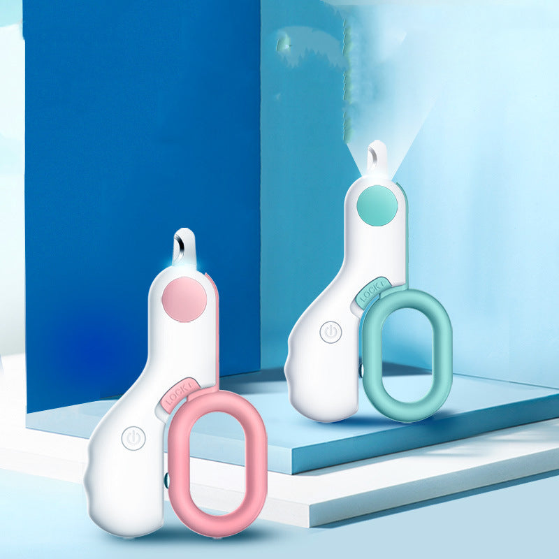 LED Illuminated Mini ABS Pet Nail Trimmer Grooming Tool
