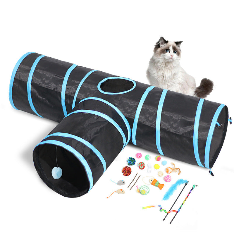 Foldable Tunnel Climbing Path Interactive Pet Toy